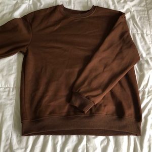 Blank brown crewneck sweater